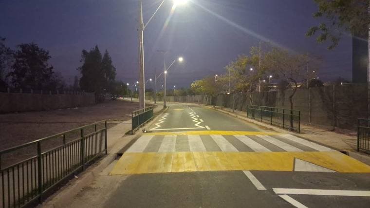 Resalto y paso peatonal